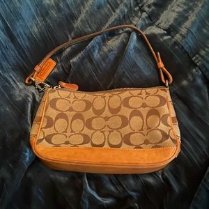Coach clutch with gold trim 8x5x1.5